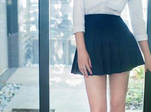 推女郎 – 田芯娜的短裙作品：看完原图，我突然想试试新发型，顺便再买几条裙子！